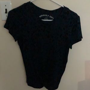 Aeropostale Seriously Soft navy blue leopard print tee